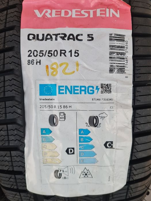 Нови Всесезонни гуми 2 броя VREDESTEIN Quatrac5 205 50 R15