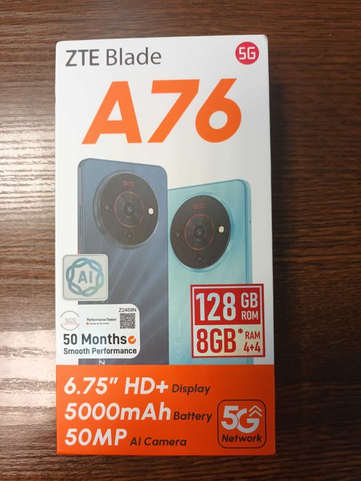 Продавам нов смартфон ZTE Blade A 76 5 G