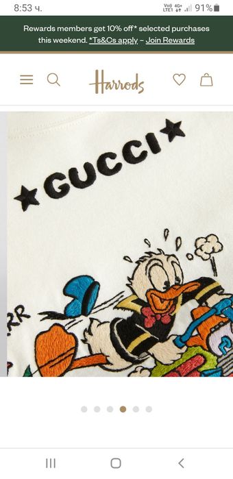 GUCCI x Off White Disney Edition Made in Italy/ L НОВО ОРИГИНАЛ Дамска