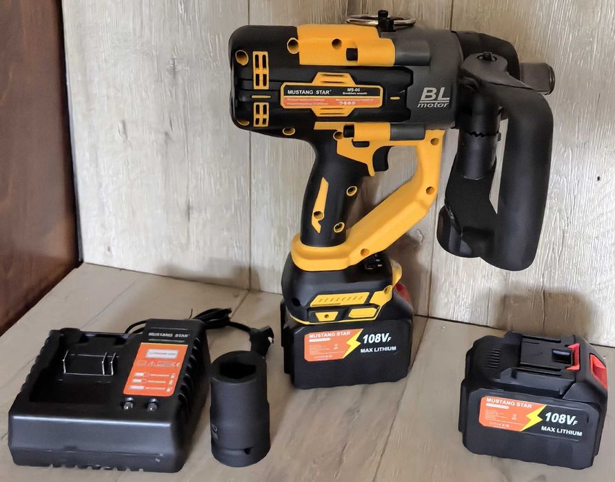 Pistol impact 3000Nm Brushless, 1”, 2 acumulatori, profesional