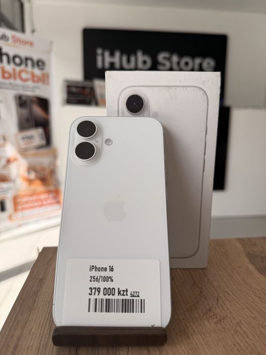 iPhone 16•256GB/100%White  Айфон 16•256ГБ/100%Белый