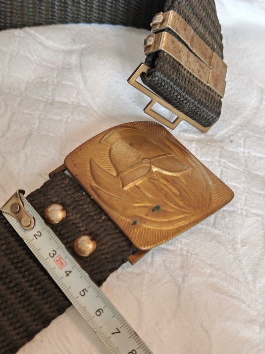 Рядък Български Оригинален Параден Соц Пожарникарски Колан 1970те г