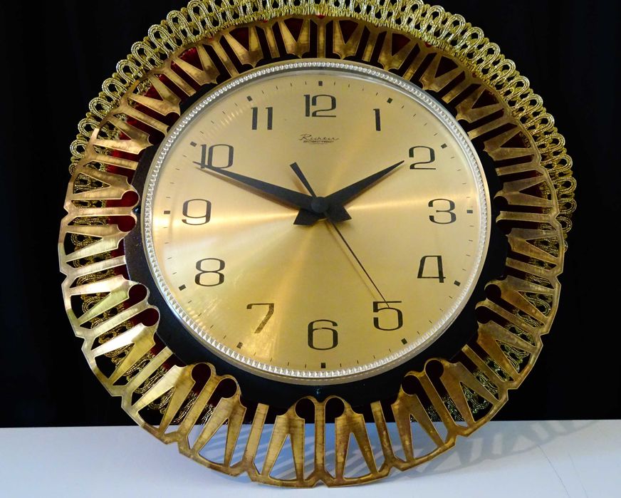 Немски бронзов стенен часовник Richter,перфектен.