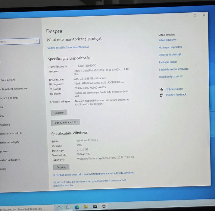 Desktop Fujitsu I3- 2130, 4gb ram,480 gb hdd