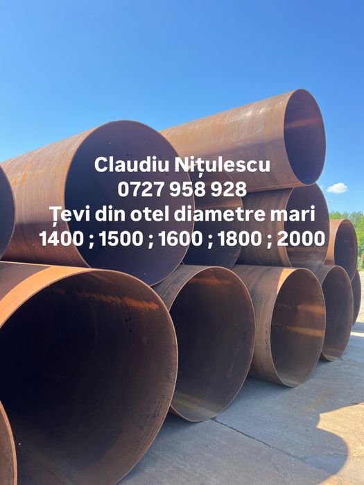 Vand teava metalica noua si recuperata teava trasa si sudata elicoidal