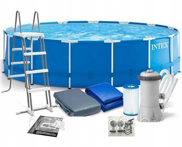 Каркасный бассейн Metal frame 457×107 см 14.6 т из первых рук INTEX