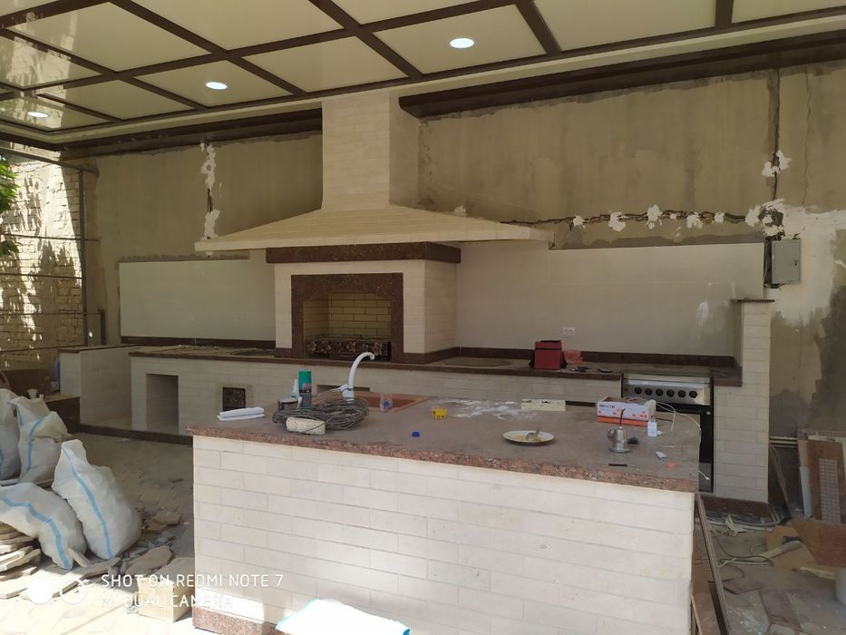 Строительство летний кухни,барбекю,кухня,очаг,камин,тандыр,печь,казан,