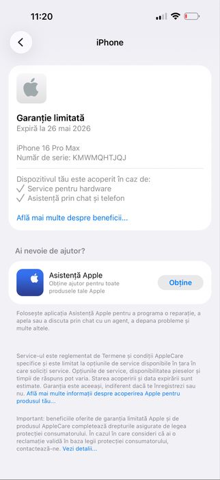Vând Iphone 16 pro Max