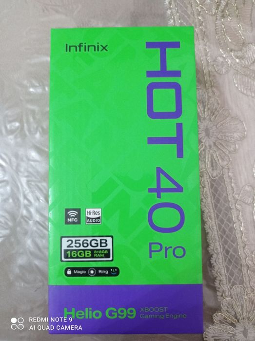 Infinix hot 40 pro 256 gb 8-8 ram 108 mp