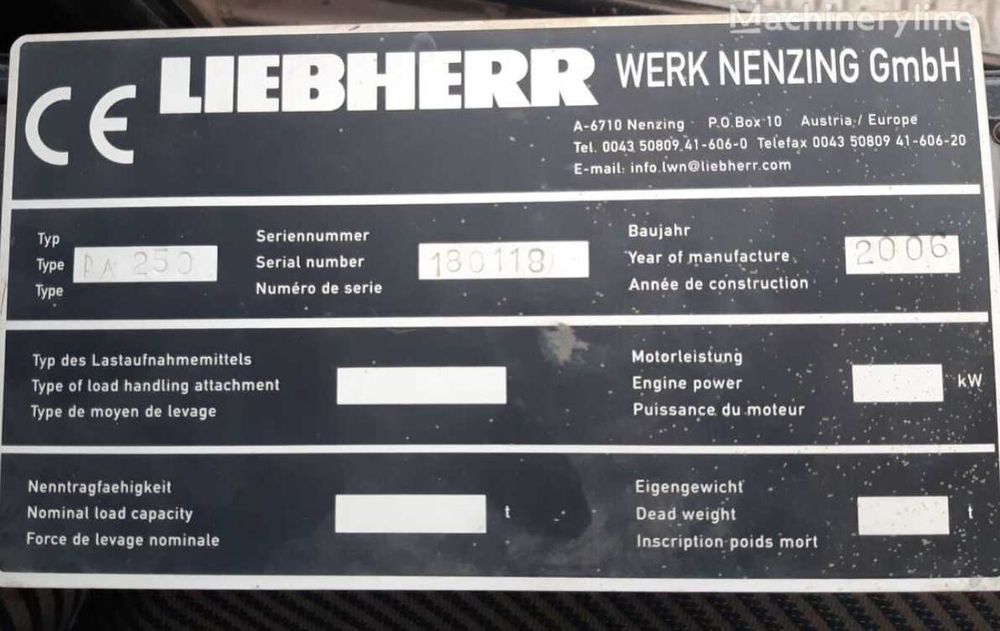 Utilaj de foraj LIEBHERR LRB 255