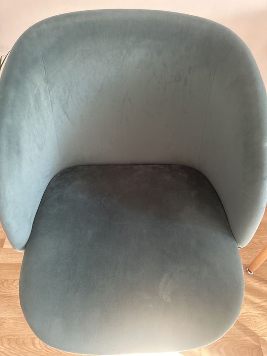 Scaune catifea turcoaz