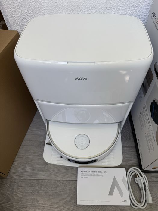 Робот Прахосмукачка + Станция MOVA Z60 Ultra Roller 26 000 Pa, HydroForce Wash, Самоизпразване, FlexScope радар, MaxiReach, All-in-One станция!