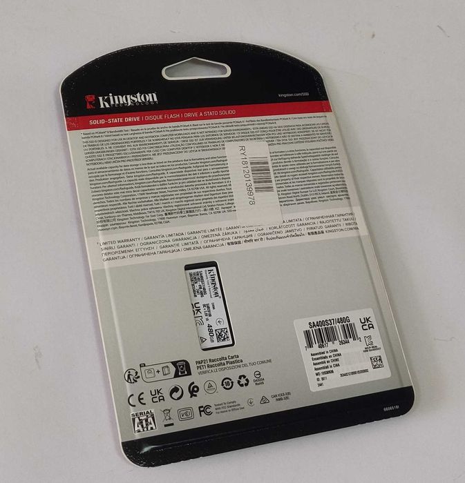 SSD Kingston A400, 480GB, 2.5", SATA III