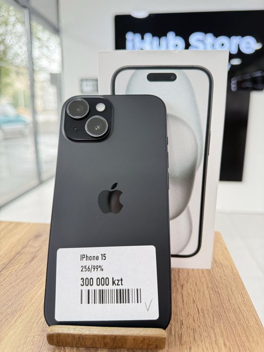 iPhone 15•256GB/99%Black  Айфон 15•256гб/99%Қара