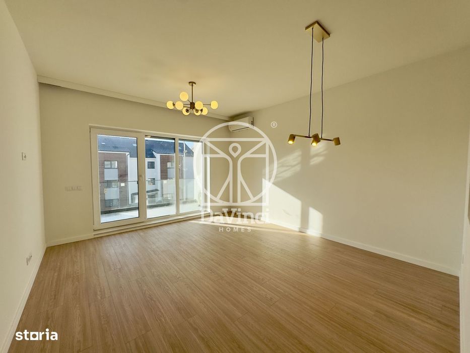 Apartament 2 camere -finisat la cheie, intabulat, etaj 1/2