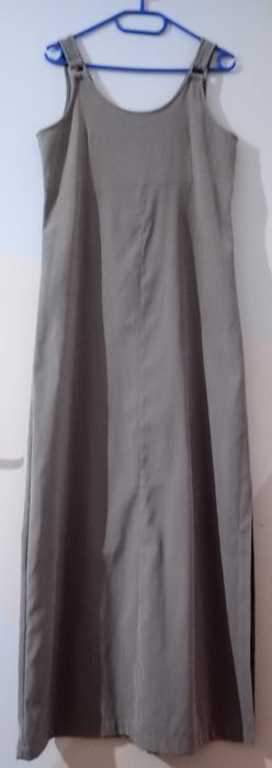 Рокля галантна в сив цвят