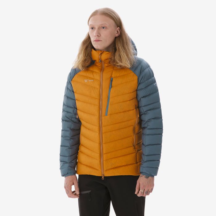 Geacă umplutură din puf Alpinism Galben - produs resigilat Decathlon