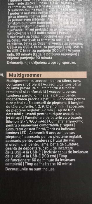 Aparat de ras ,tuns Multigroomer,sigilat