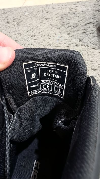 Vând ghete moto Alpinestars CR-6 Drystar – mărimea 42