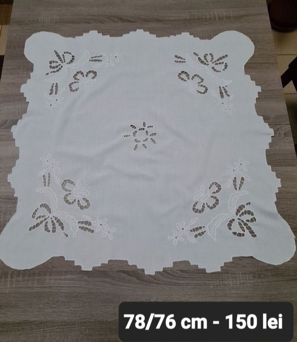 Broderie spartă realizată în gherghef