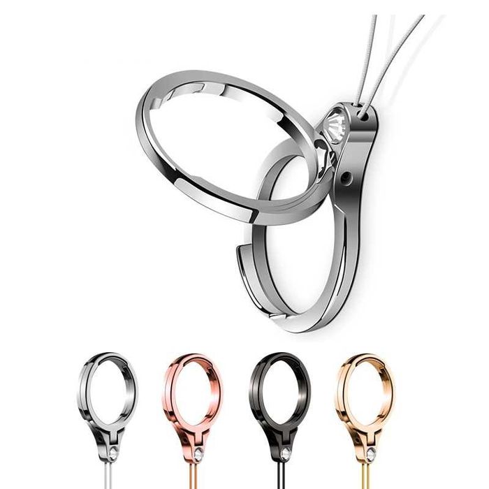 Луксозен Универсален Пръстен (Ринг) Държач за Телефон, Калъф, Стойка