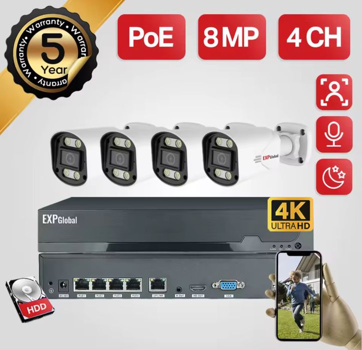 Vindem si Montam Camere Supraveghere Video KIT Complet 4/8/12 CAMERE