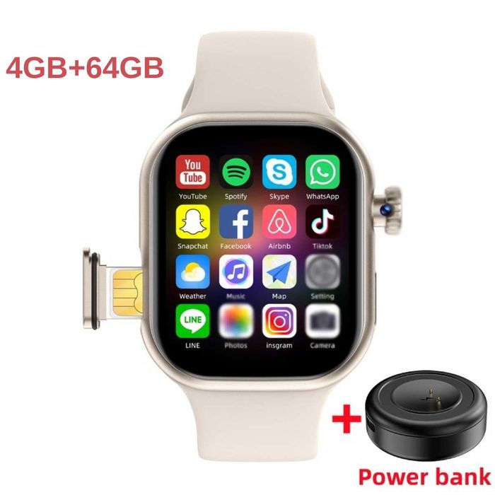 Ceas Smartwatch Copii/Femei 4G/5G LTE SIM Watch Phone  Apel Video HD, Navigatie GPS, WiFi Camera 2 Mpx, IP67, Android, Aplicatii Sociale