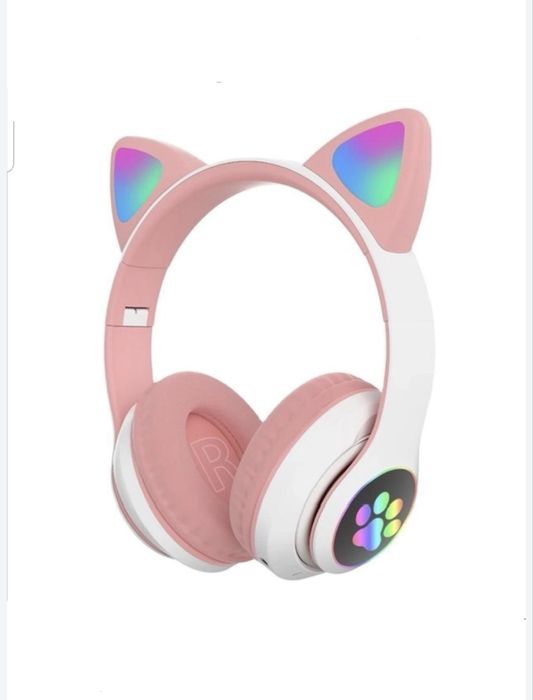 Беспроводные Наушники с ушками оригин cat ear Bluetooth Доставка есть!