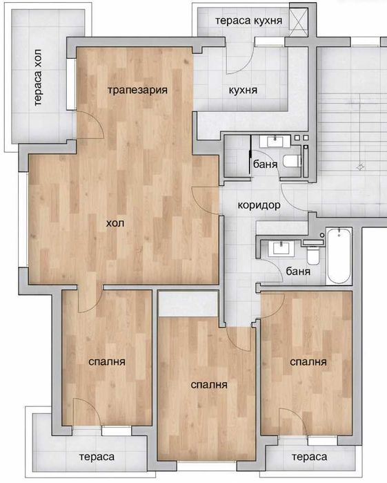 ПОД НАЕМ 4-стаен  апартамент Гео Милев, 140м2,