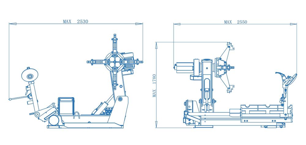 Демонтаж Монтаж Машина за тежкотоварни гуми до 56″ С ПОДАРЪК ГАЙКОВЪРТ