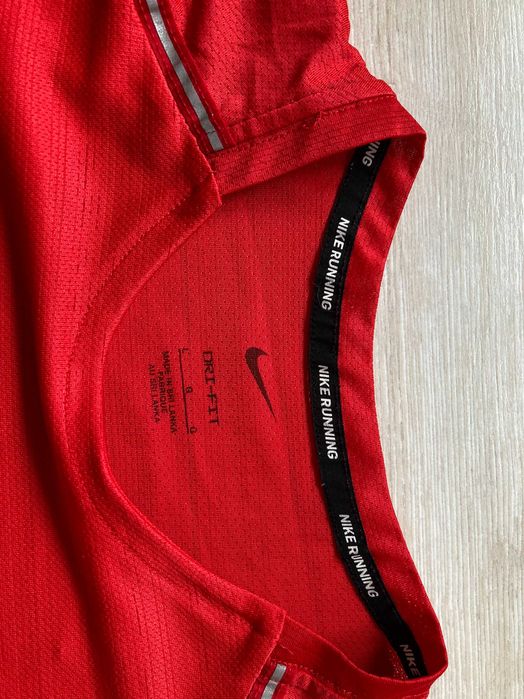 Найк Nike Running Dri Fit мъжка червена тениска размер L
