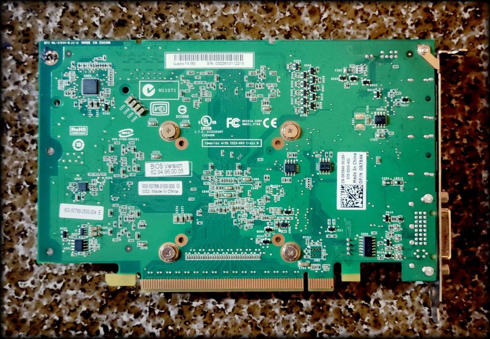 NVIDIA Quadro FX 580 / 512 MB, 128-bit