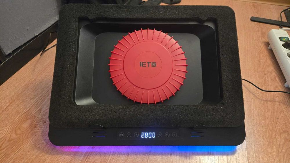 Cooler Laptop IETS GT600, RGB, Sistem Turbo, Memory Foam