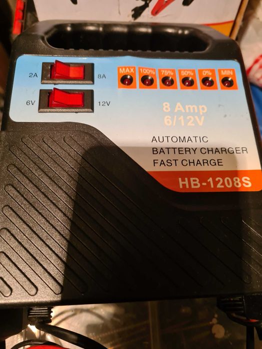 Ново Зарядно за акумулатор Fast Charge 8A/2A, 6/12V, NB-1208S
