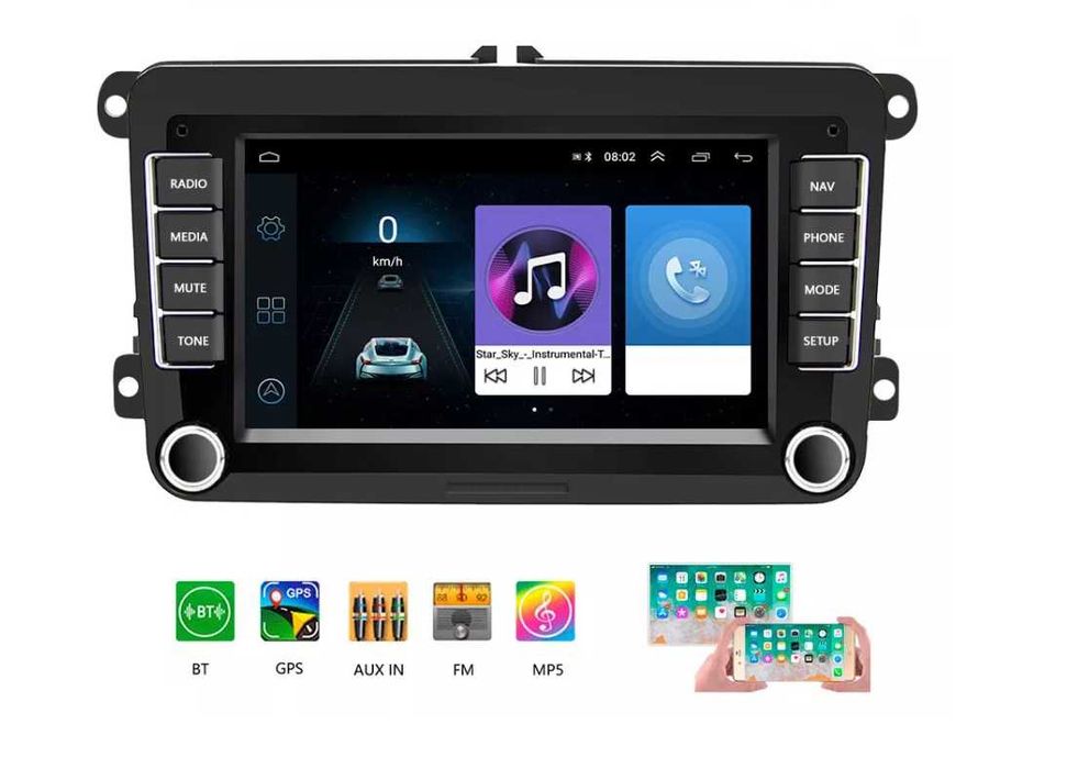 Navigatie VW Skoda Seat dedicata, Android 11, 7 inch, 64+ 2GB RAM