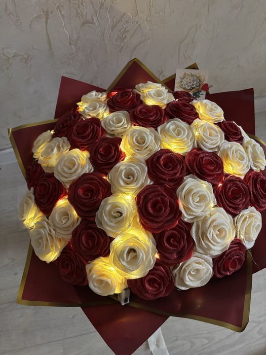 Букет из атласных лент