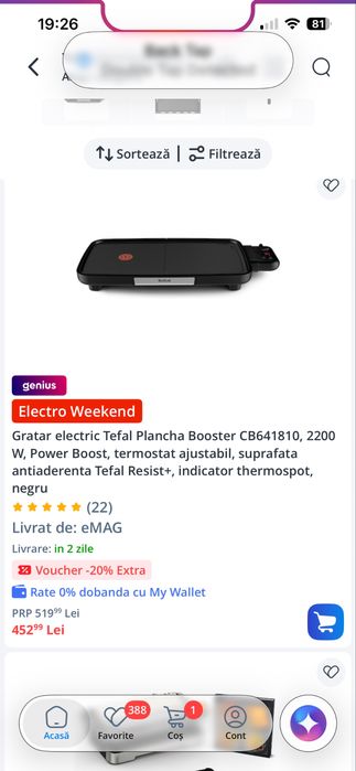 Grătar electric Tefal Plancha Boost