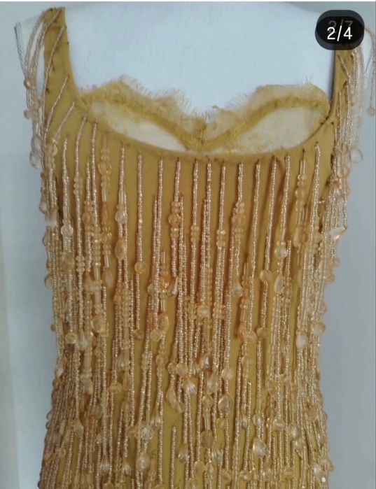 Rochie cu franjuri de sticla