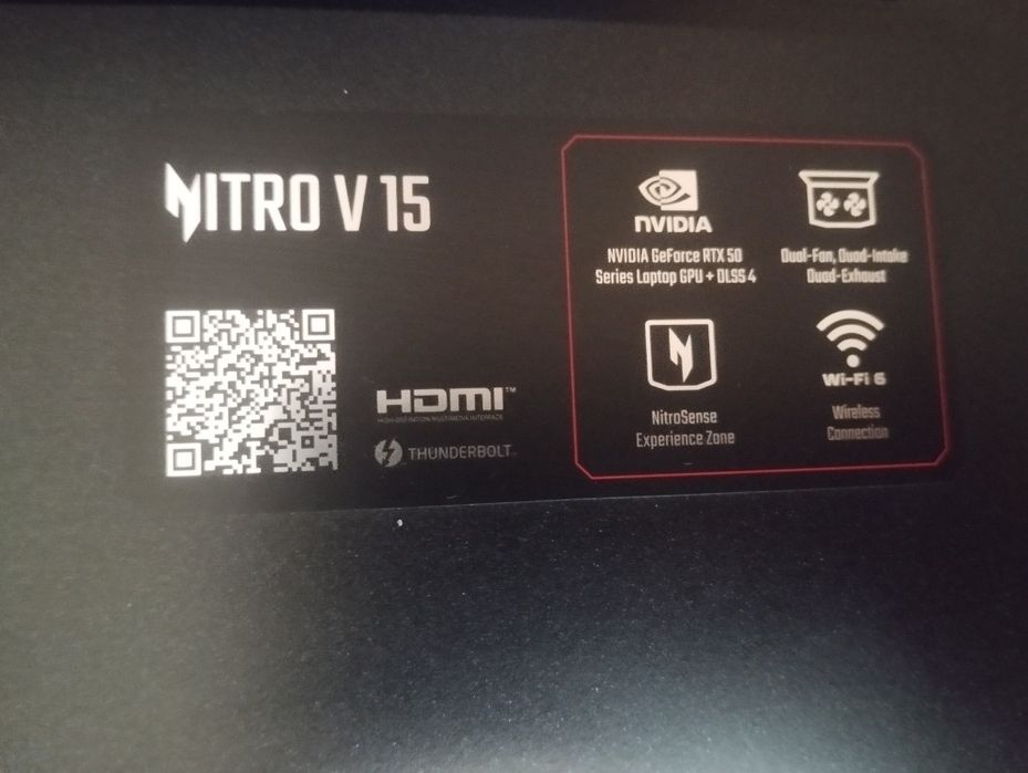 ACER NITRO V15  NOUTBOK  RTX 50.50 8GB  RAM 16GB  holati yangi alooooo