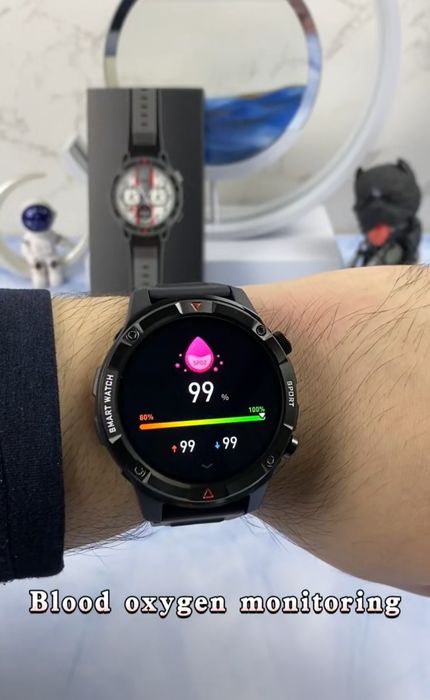 Луксозен Смарт часовник за мъже 1,6" AMOLED дисплей 4G ROM