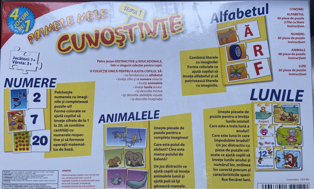 Primele Cunostinte 4in1, Alfabet, Numere, Adunare, Scadere etc