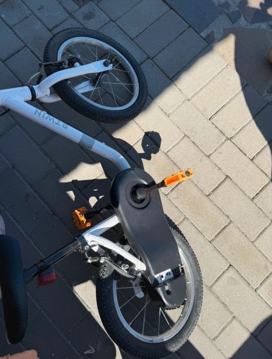 Bicicleta 2 in 1 Discover 500 14” alb copii 90-110 cm