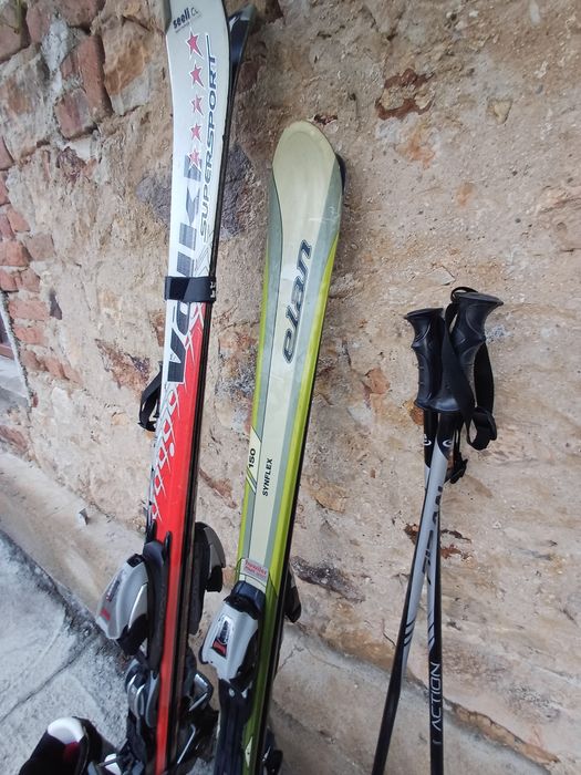 Ски, ски обувки и щеки