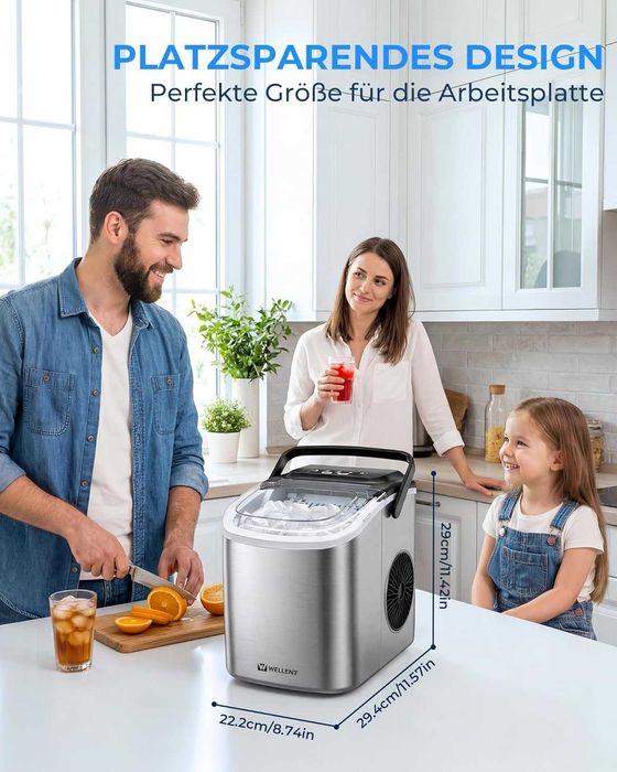 Нова машина за лед – 8 кубчета за 6 мин, 2 размера, самопочистване