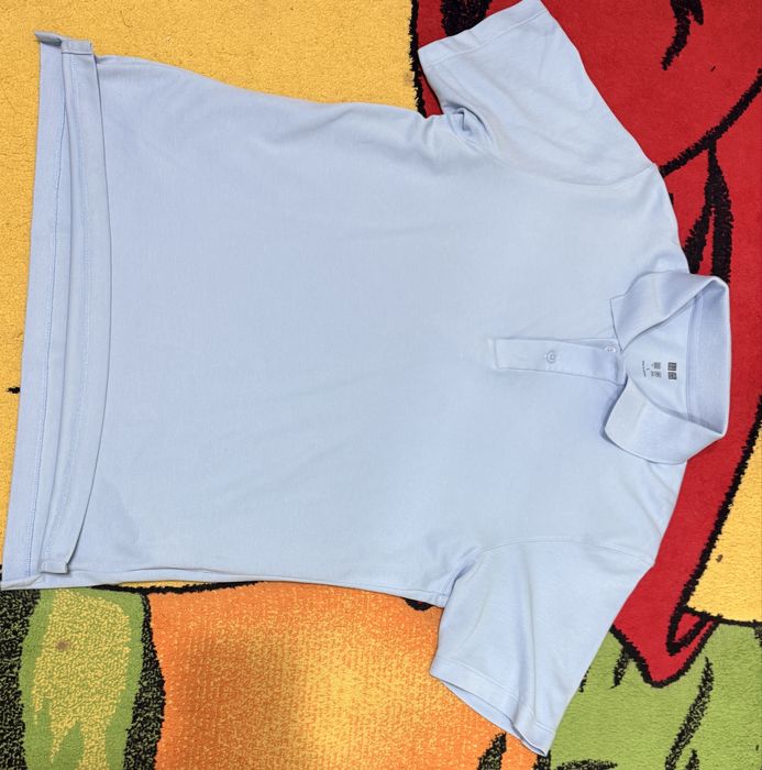 Голубое Поло Uniqlo; L