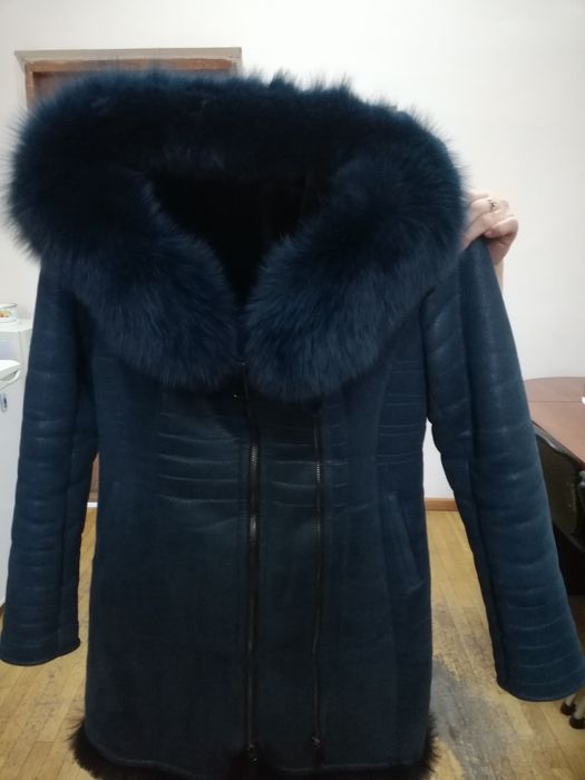 Продам дублёнку, цвет изумруд, теплая