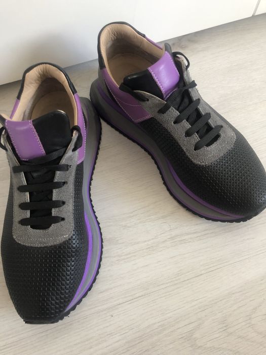 Дамски сникърси естествена кожа и велур