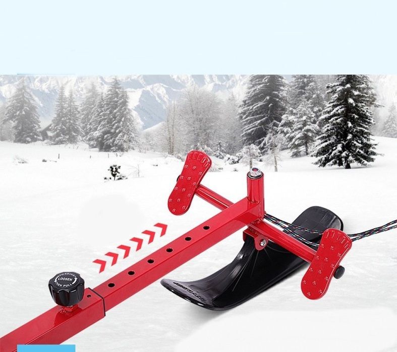 Разглобяема снежна шейна със ски и щеки, въже за теглене/ Цвета се изп