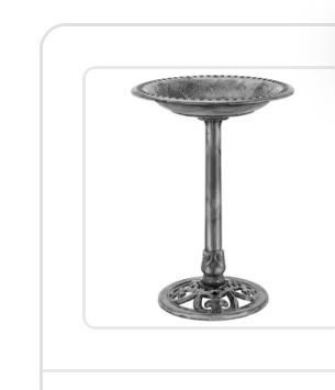 VIVOHOME Baie pentru păsări din polirășină, ușoară, antică, pentru exterior, grădină, verde, înălțime 71 cm