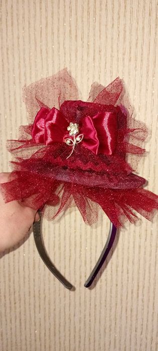 Шляпка ободок украшение